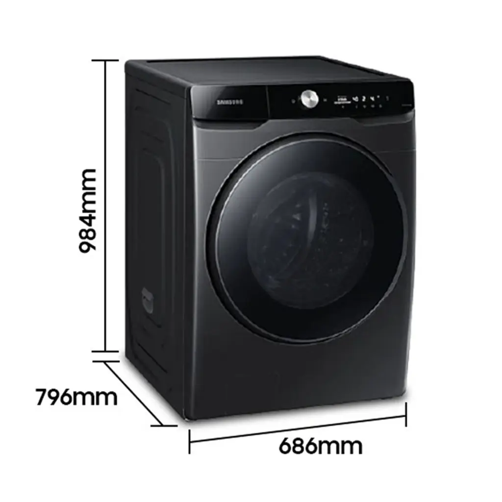 Samsung Front Load Washer & Dryer WD21T6300GVSG 21 12Kg dimensions mourixa qatar.webp