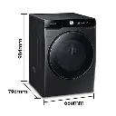 Samsung Front Load Washer & Dryer WD21T6300GVSG 21 12Kg dimensions mourixa qatar.webp