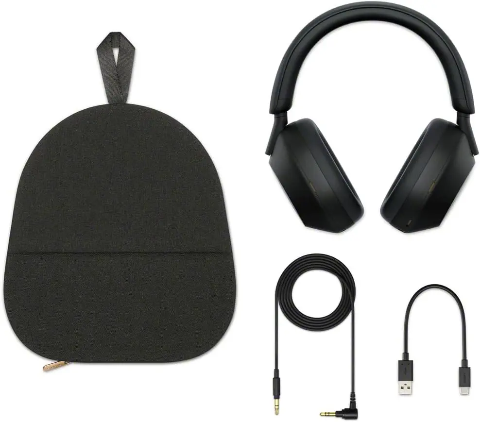 Sony WH‑1000XM5 Noise‑Cancelling Wireless Over‑Ear Headphones - Black mourixa qatar.webp