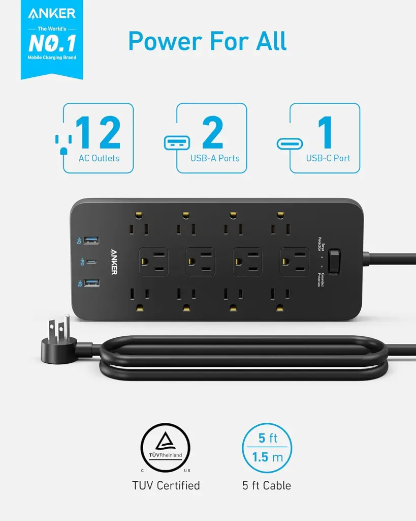 Mourixa-Surge Protector Power Strip (2100J), Anker-02.webp