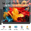 14 Inch Triple Portable Monitor 1080P@60Hz Laptop Screen Extender for Dual Monitor Display, Portable Triple Screen for 14-17 Laptop, Support Windows, Chrome, Mac System mourixa Qatar 2.webp
