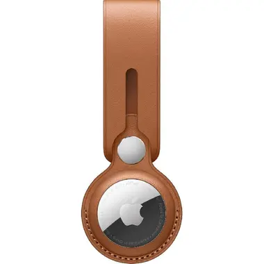 Apple AirTag Leather Loop – Saddle Brown