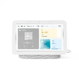 Google Nest Hub 2nd Gen - Smart Home Display with Google Assistant - Chalk