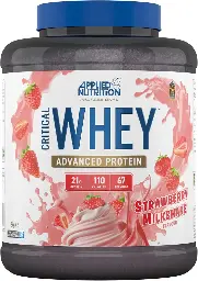 Applied Nutrition Critical Whey Protein Powder 2kg - 67 Servings - Strawberry Milkshake