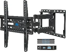 Mounting Dream TV Wall Mount for 32-65 Inch Television, Mount with Swivel and Tilt, Full Motion Bracket with Articulating Dual Arms