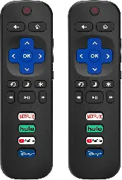 Replacement-Remote-Control for Roku-TV,Compatible for TCL Roku/Hisense Roku/Onn Roku/Philips Roku Smart TVs (Pack of 2)
