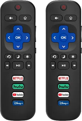 [Acoyer-01] Replacement-Remote-Control for Roku-TV,Compatible for TCL Roku/Hisense Roku/Onn Roku/Philips Roku Smart TVs (Pack of 2)