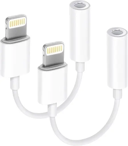 [B09L951YB4] Apple MFi Certified 2 Pack Lightning to 3.5 mm Headphone Jack Adapter for iPhone
