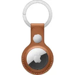 Apple AirTag Leather Key Ring – Saddle Brown