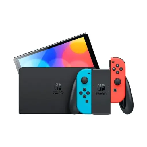 [HEG‑001] Nintendo Switch – OLED Model - Neon Blue and Red